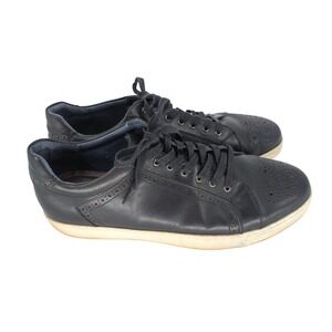 Robert Graham Brogue Sneakers Mens‎ 13 Black Leather Wingtip Luxury Minimalist